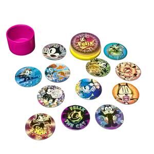 Vintage Felix the Cat Pogs Set of 12 Collectors Wendy's Kids Meal Milk Caps